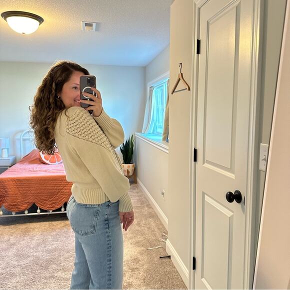 Lucky Brand Cream Bauble Sweater Medium - Picture 3 of 15